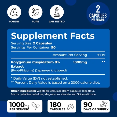 Miniatura 3 de We Like Vitamins Resveratrol 1000 mg por porción - 180 cápsulas vegetales fáciles de tragar - Suplemento de resveratrol natural 1000 mg - Suplemento