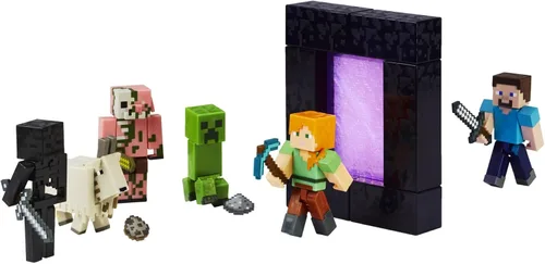 Miniatura 8 de Minecraft Creeper Figura de acción, 3.25 pulgadas, con 1 pieza de construcción y 1 accesorio, juguete de construcción inspirado en los videojuegos