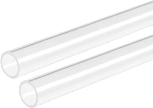Miniatura 24 de DMiotech 2pcs 0.394 in x 0.551 in 12" tubo de acrílico transparente rígido tubo de plástico para acuario tubería de agua, sistema de refrigeración