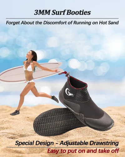Miniatura 3 de Botas de buceo de neopreno, botas de buceo, surf, para hombres y mujeres, 0.118 in, botas de vela con suela de goma antideslizante de alta calidad