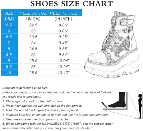 Miniatura 6 de mikarka Botas de plataforma holográfica para mujer con cordones hebilla con tachuelas góticas apiladas botas de combate