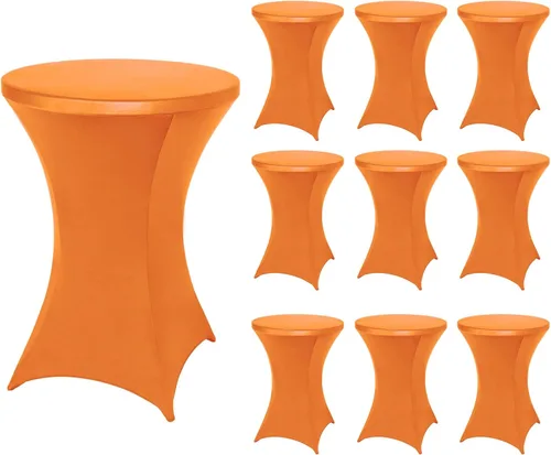 Miniatura 38 de FestiCorp Cubierta de Mesa de Spandex, Manteles Ajustados para Cóctel, Cubiertas de Mesa Redondas Elásticas Highboy para Fiesta, DJ, Bar, Boda, Rosa