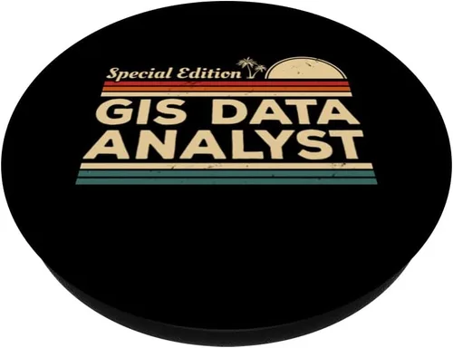 Miniatura 2 de Vintage GIS Data Analyst Geographic Information System PopSockets Standard PopGrip