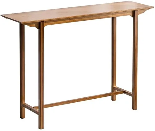Miniatura 8 de Mesa consola, mesa de consola moderna de mediados de siglo, rectangular, color marrón oscuro, mesa de pasillo, mesa de sofá para entrada, pasillo