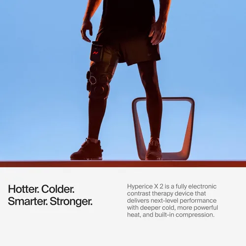 Hyperice X 2 Rodillera Avanzada de Terapia de Contraste de Calor y Frío - Alivio del Dolor y la Inflamación - Proporciona Mayor Rango de Movimiento