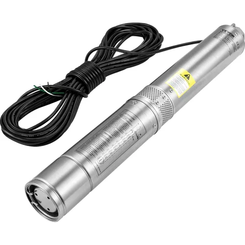Miniatura 11 de Bomba sumergible para pozos profundos VEVOR, 2 HP/1500W 230V/60Hz, caudal de 37 GPM hasta 427 pies de altura, con cable eléctrico de 33 pies, bombas