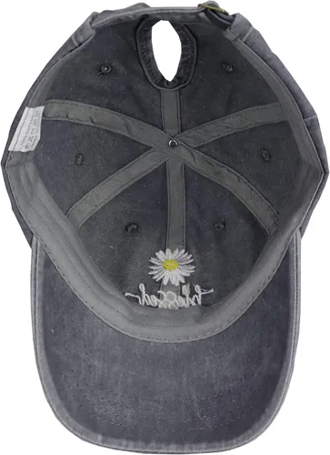 Miniatura 5 de MANMESH HATT Daisy Blessed - Sombreros de cola de caballo gorra de béisbol bordada con moño alto desordenado para mujer