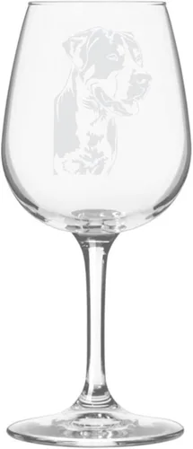 Miniatura 87 de Copa de vino de 12.75 onzas con diseño de perro grabado