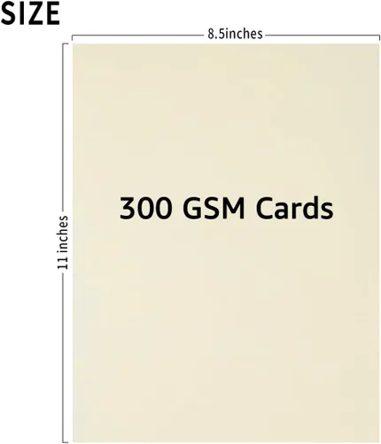 Miniatura 2 de 24 hojas de cartulina de papel grueso de 8 1/2 x 11 pulgadas, tarjetas en blanco de 300 GSM, coloridas para manualidades, tarjetas, invitaciones