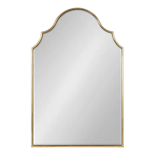 Miniatura 2 de Kate and Laurel Leanna - Espejo de pared arqueado moderno, 20 x 30 pulgadas, dorado, espejo decorativo glamoroso para pared
