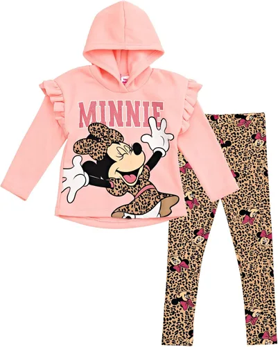 Miniatura 10 de Disney Minnie Mouse - Conjunto de sudadera de forro polar con capucha cruzada y leggings para bebés y niños grandes (12 meses - 14-16)