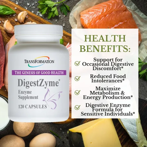 TRANSFORMATION LA GÉNESIS DE LA BUENA SALUD Enzimas DigestZyme Natural Fórmula Suplemento para la salud general de los niños, absorción de