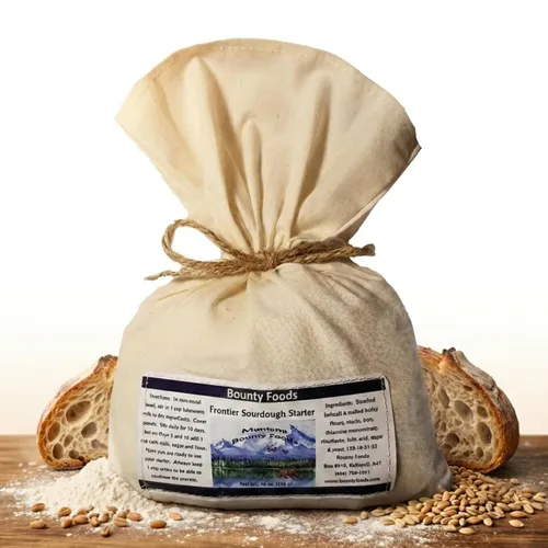 Bounty Foods Montana - Juego de iniciación de masa madre, 16 onzas, kit de pan artesanal de cultivo de levadura silvestre para petancas, focaccia,
