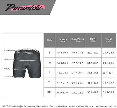 Miniatura 7 de Ropa interior de ciclismo para hombre, pantalones cortos acolchados 4D con acolchado MTB Liner Biking Underpants