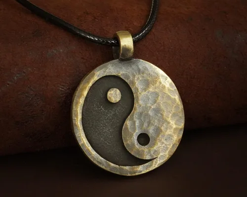Miniatura 55 de Collar Yin Yang para hombre, joyería colgante de alta calidad de aspecto antiguo, regalos de Yin Yang, joyería vikinga para hombres