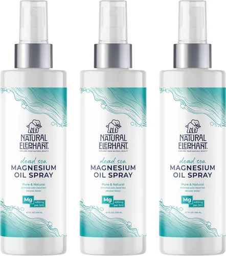 Miniatura 8 de Natural Elephant Spray de aceite de magnesio del Mar Muerto para uso tópico 100% puro 6.7 onzas líquidas (paquete de 2) Promueve la relajación