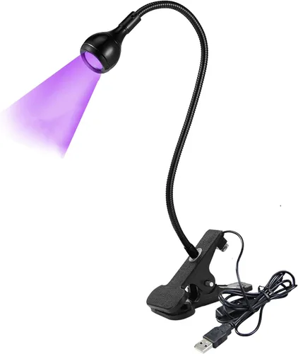 Miniatura 8 de Luz de escritorio LED UV de 36 W con caja de almacenamiento, luz de escritorio de cuello de cisne flexible con interruptor, luz de lámpara de curado