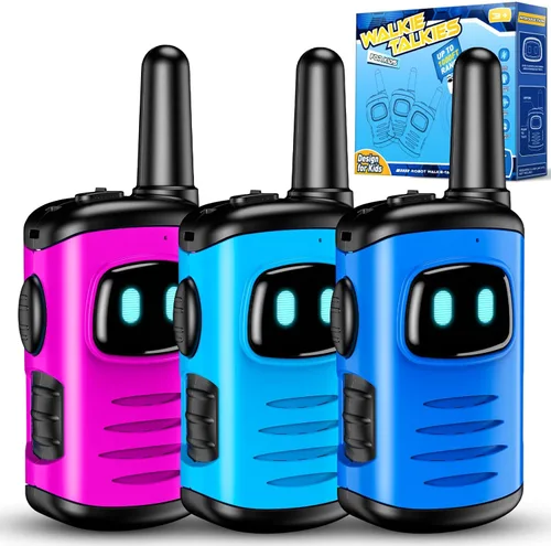 Miniatura 11 de Walkie Talkies de juguete para niños: comedyfun Mini Robots Walkie Talkies paquete de 2 regalos de Navidad y cumpleaños para niños de 3, 4, 5, 6, 7