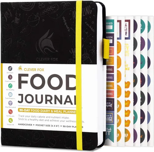 Miniatura 10 de Clever Fox Diario de Alimentos de Bolsillo - Diario Diario de Alimentos, Planificador de Comidas para Rastrear Calorías y Nutrientes, Cuaderno