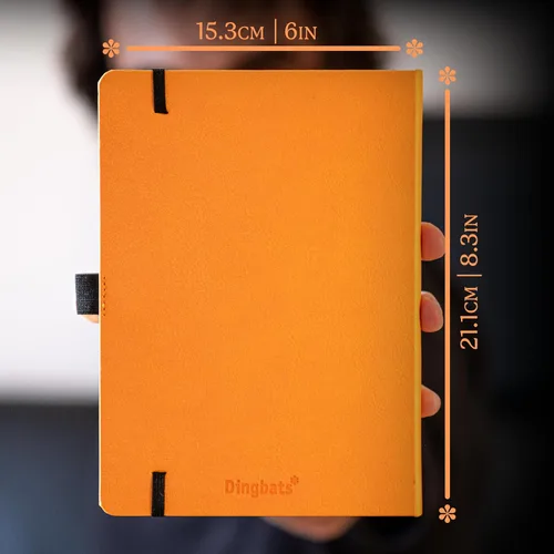 Miniatura 6 de Dingbats* Cuaderno de escritura con puntos de la Tierra A5 - Tapa dura de cuero vegano - Ideal para el trabajo, viajes - Incluye bolsillo, cierre