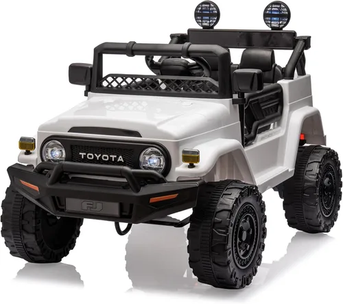 Miniatura 8 de Auto de paseo de 12 V para niños, camión Toyota con licencia, automóvil eléctrico para niños con control remoto, música, luces LED, sistema