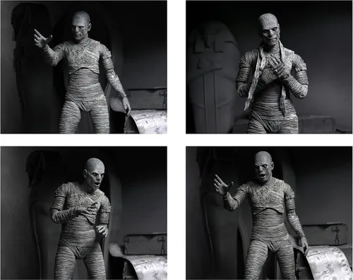 Miniatura 4 de NECA Universal Monsters Mummy 7IN Ultimate AF Negro y Blanco VER