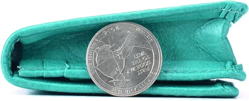 Miniatura 4 de XEYOU Funda para tarjetas de crédito, tarjetero para tarjetas de crédito, pequeña cartera de bolsillo frontal para mujer, Verde, Moderno