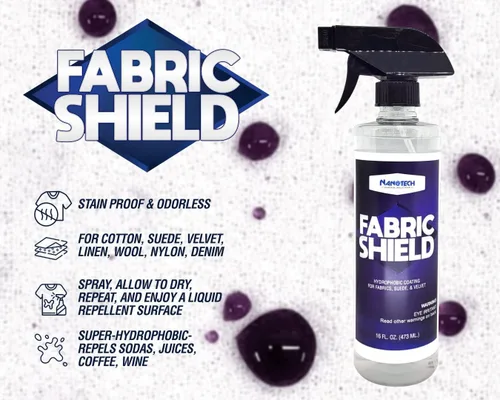 Miniatura 2 de Nanotech Surface Solutions Escudo de tela, protector de tela, repelente de líquidos para telas, tapicería, gamuza, protector textil, vino, protector