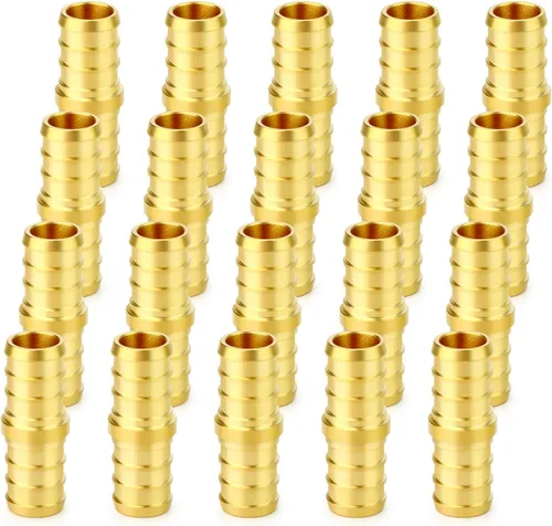Miniatura 32 de GASHER 10 piezas sin plomo latón 1 "acoplamiento Pex, accesorios Pex de 1 pulgada para tubería Pex