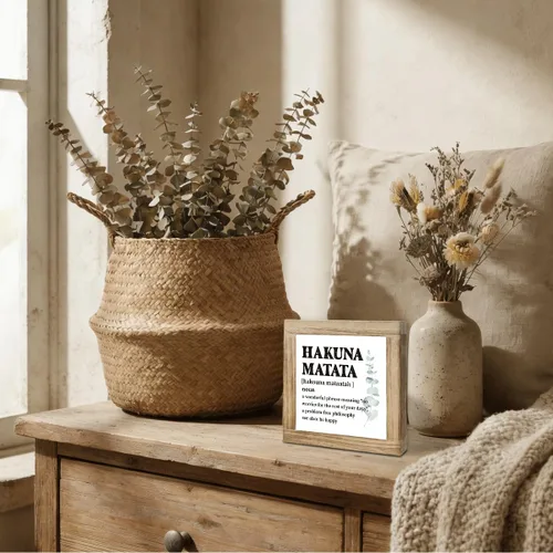 Miniatura 5 de Letrero de caja de madera de granja, decoración significativa para escritorio, letrero de madera inspiradora, decoración positiva del hogar