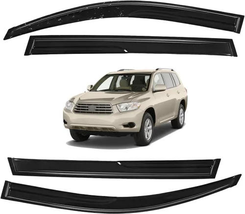 Miniatura 141 de Viseras para ventanas para Mazda 3 Sedán 4 puertas 2004 2005 2006 2007 2008 2009 estilo JDM Mugen, deflector de viento, protector solar y de lluvia