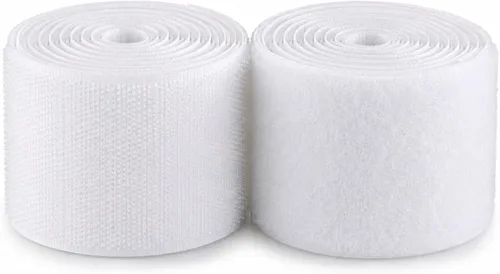 Miniatura 16 de Cierre de Gancho y Bucle de 1 Pulgada Beige - Cinta de Gancho y Bucle de Nylon No Adhesiva - Longitud de 1 Yarda - Para Tela, Bolsas