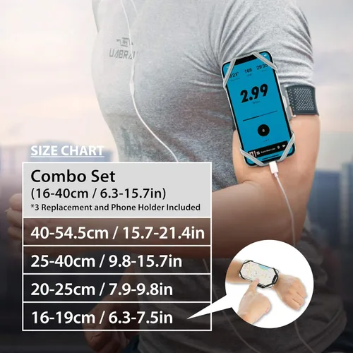 Miniatura 6 de BONE Run Tie, soporte para teléfono para correr, de silicona, agradable al tacto y lavable, soporte de teléfono de entrenamiento universal