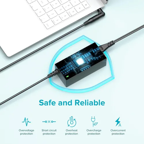 Miniatura 6 de Powseed Cargador universal para portátil de 45 W para HP Dell Acer Asus Samsung Sony Toshiba Fujitsu Gateway Delta NEC Liteon Notebook Chromebook