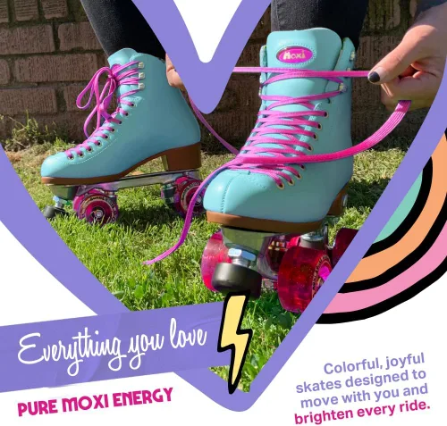 Miniatura 7 de Moxi Beach Bunny Roller Skates for Women - Colorful, Precision-Fit Skate with High-Rebound Wheels, Moisture-Wicking Lining & Padding, Roller Skates