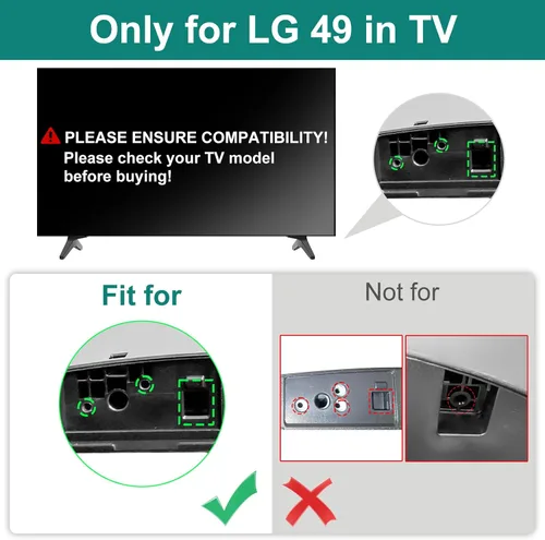 Miniatura 3 de Soporte base para patas de TV LG, repuesto para soporte de TV LG de 49 pulgadas 49LJ550M 49LJ5500 49LJ5550 49LJ550M-UB 49LJ5550-UC 49LJ5500-UA