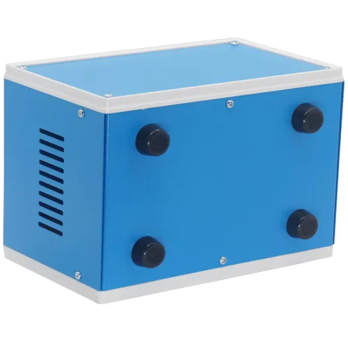 Miniatura 5 de Zulkit Cajas electrónicas, carcasa de metal azul, caja de proyectos de bricolaje, caja de conexiones, caja preventiva 8.3 x 7.1 x 5.5 pulgadas