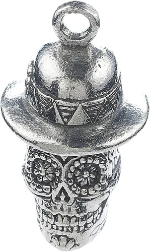 Miniatura 12 de Guardian Bell Campana de buena suerte con llavero y bolsa de regalo de terciopelo negro Campana de motocicleta Peltre sin plomo Hecho