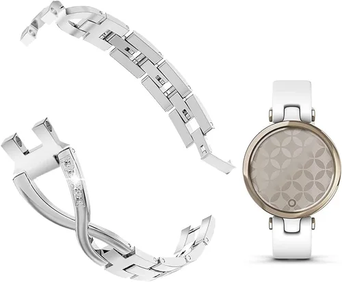 Miniatura 6 de C2D JOY Correas de acero inoxidable compatibles con Garmin Lily/Lily 2 (activo) Smartwatch Correa de repuesto para mujer, pulsera elegante