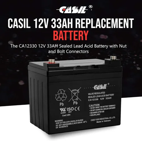 Miniatura 2 de Casil Batería de repuesto de 12 V 33 ah compatible con batería de tractor de césped Cub Cadet 320+ CCA, U1-35 para LT1040, LT1042, LT1045, LT1046