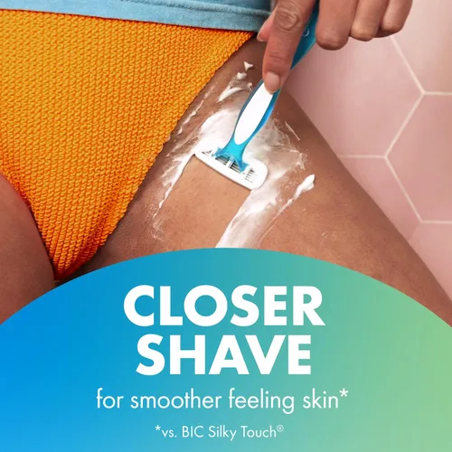 Miniatura 3 de BIC Soleil 4 - Maquinillas de afeitar desechables de 4 cuchillas para mujer, cuchillas flexibles y mango de goma, paquete de 10