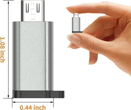 Miniatura 7 de Adaptador USB-C a Micro USB, paquete de 3 unidades USB tipo C hembra a micro USB macho convertidor USB C a Micro B 2.0 carga y sincronización