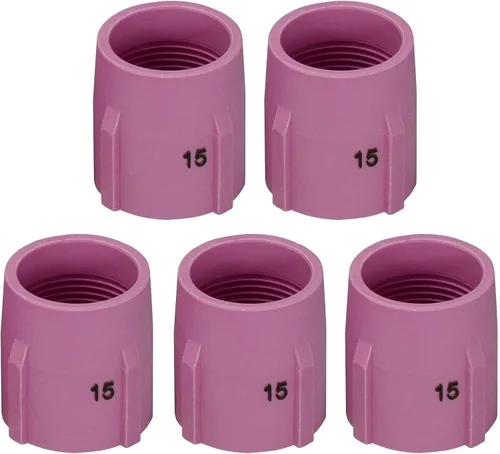 Miniatura 7 de RIVERWELD TIG - Boquilla de alúmina con lente de gas, vasos de cerámica Jumbo de gran diámetro 53N87 12# 3/4 pulgadas 53N88 5/8 pulgadas #10 53N89