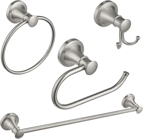 Miniatura 10 de BESy Juego de 4 accesorios de baño de bronce aceitado