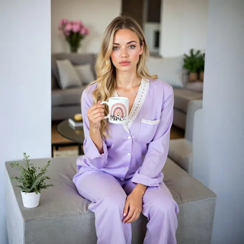 Miniatura 6 de Divertida taza de café para tía, regalo de cumpleaños/Navidad de sobrino/sobrino, taza de cerámica de arte arcoíris para tía, regalo lindo y único