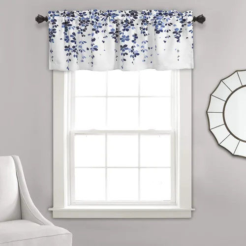 Miniatura 28 de Lush Decor Cenefa para ventana con filtro de luz, colección Weeping Flower, juego de cortinas, un par, 52" de ancho x 95" de largo + 2" de cabecera