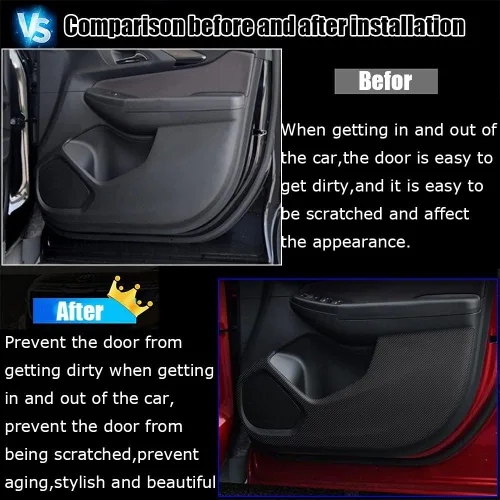 Miniatura 3 de Accesorios interiores personalizados para Trailblazer 2021 2022 2023, calcomanías protectoras de película de borde lateral, 4 piezas por juego