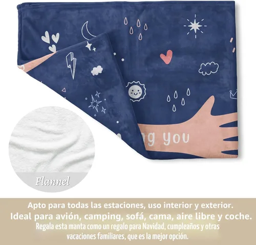 Miniatura 5 de Afterprints Regalos para mujeres y hombres, manta curativa, pensando en ti, cuidado del cáncer, condolencias, regalos después de una cirugía