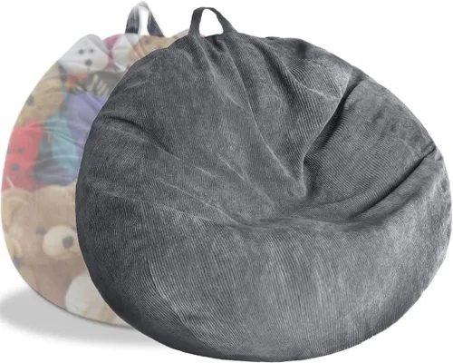 Kisoy Funda para Silla Puf (Sin Relleno) Funda de Almacenamiento de Animales de Peluche para Silla Puf, Camas Perezosas para Mascotas Perros/Gatos.