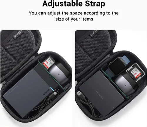 Miniatura 6 de UGREEN Organizador electrónico Estuche de viaje Bolsa Accesorios Bolsa de almacenamiento impermeable Portátil Bolsa de almacenamiento Esenciales